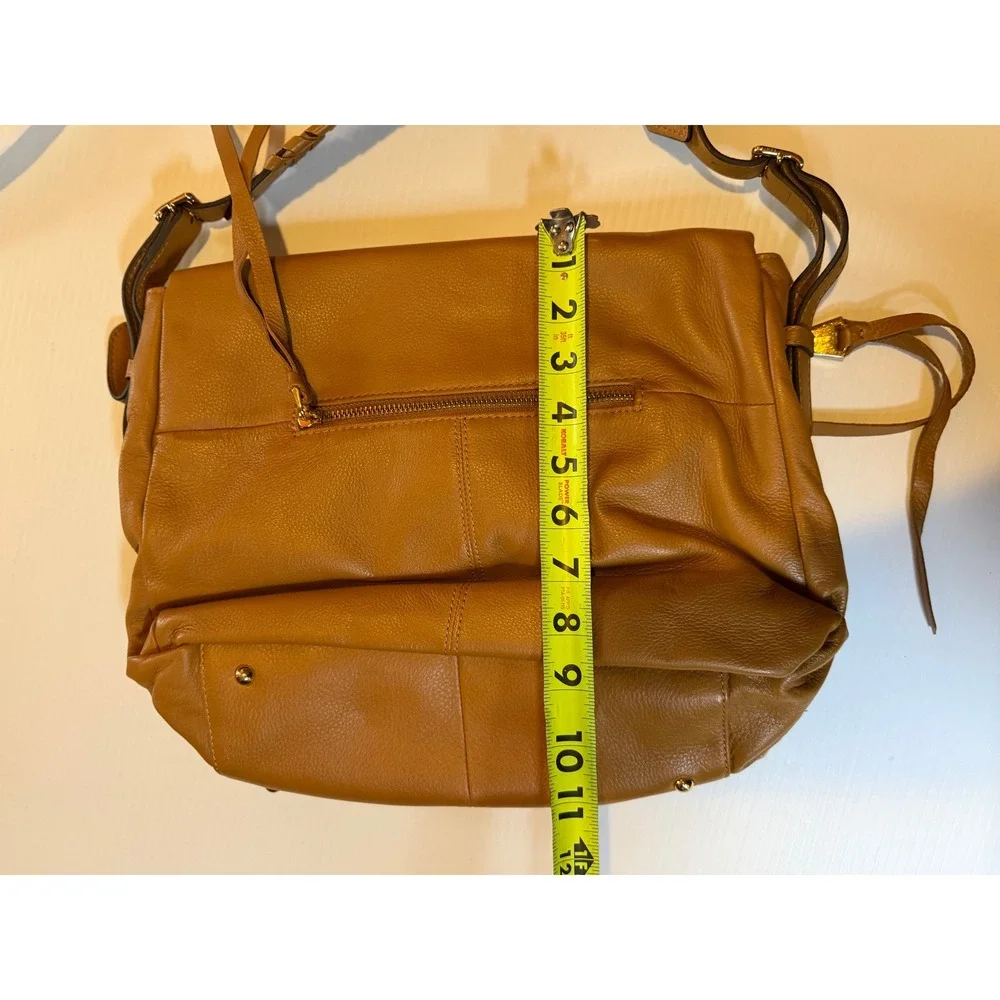 Aimee Kestenberg Bali Double Entry Leather Hobo Bag Raffia Latte Tan Brown OS